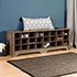 60 in. Drifted Gray Shoe Cubby Bench Thumbnail