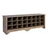 60 in. Drifted Gray Shoe Cubby Bench