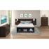 Series 9 Queen Wall Mounted Headboard System with 2 Night Stands in Espresso