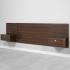 Series 9 Queen Wall Mounted Headboard System with 2 Night Stands in Espresso