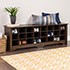 60 in. Espresso Shoe Cubby Bench Thumbnail