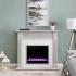 Chessing Penny-Tiled Color Changing Fireplace