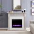 Chessing Penny-Tiled Color Changing Fireplace