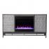Hollesborne Color Changing Fireplace w/ Media Storage