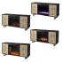 Wilconia Color Changing Fireplace w/ Media Storage and Carved Details