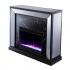Trandling Mirrored Faux Marble Color Changing Fireplace