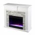Bondale Color Changing Fireplace w/ Faux Stone Surround