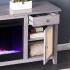 Edderton Color Changing Fireplace w/ Media Storage