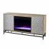 Hollesborne Color Changing Fireplace w/ Media Storage - Natural