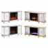 Toppington Mirrored Color Changing Fireplace - Gold