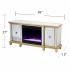 Toppington Mirrored Color Changing Fireplace - Gold