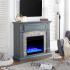 Seneca Color Changing Media Fireplace - Gray