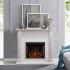 Chessing Penny-Tiled Fireplace
