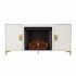 Lantara Electric Fireplace w/ Media Storage - Ivory
