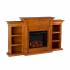 Tennyson Electric Fireplace w/ Bookcases - Glazed Pine
