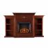 Tennyson Electric Fireplace w/ Bookcases - Classic Mahogany