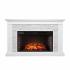 Ledgestone Electric Fireplace w/ Stacked Faux Stone - White - Costco Exclusive