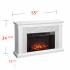 Ledgestone Electric Fireplace w/ Stacked Faux Stone - White - Costco Exclusive