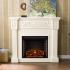 Calvert Carved Electric Fireplace - Ivory