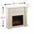 Calvert Carved Electric Fireplace - Ivory