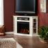 Claremont Convertible Media Electric Fireplace - Ivory