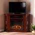 Claremont Convertible Media Electric Fireplace - Brown Maho Thumbnail