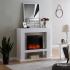 Lirrington Stainless Steel Base Electric Fireplace