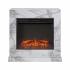 Dendale Faux Marble Base Electric Fireplace
