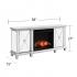 Toppington Mirrored Electric Fireplace Media Console
