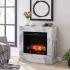Dendale Faux Marble Electric Fireplace