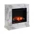 Dendale Faux Marble Electric Fireplace w/ Touch Screen