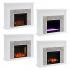 Hebbington Tiled Marble Electric Fireplace w/ Touch Screen