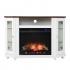Dilvon Touch Screen Electric Media Fireplace w/ Storage