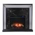 Trandling Mirrored Touch Screen Fireplace w/ Faux Marble