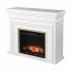 Bevonly White Electric Fireplace w/ Touch Screen Control Panel