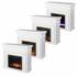 Bevonly White Electric Fireplace w/ Touch Screen Control Panel