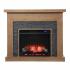 Standlon Touch Screen Electric Fireplace w/ Faux Stone Surround