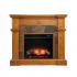 Cartwright Corner Convertible Electric Fireplace w/ Faux Stone Surround