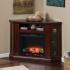 Claremont Electric Corner Fireplace w/ Storage- Cherry