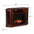 Claremont Electric Corner Touch Screen Fireplace w/ Storage- Cherry