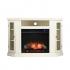 Claremont Electric Corner Fireplace w/ Storage - Ivory