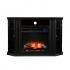 Claremont Electric Corner Touch Screen Fireplace w/ Storage - Black