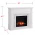 Highgate Faux Cararra Marble Touch Screen Electric Media Fireplace - White