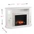 Redden Corner Convertible Touch Screen Electric Fireplace w/ Storage - White