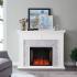Torlington Tiled Marble Fireplace Mantel w/ Alexa Firebox