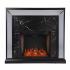 Trandling Mirrored Faux Marble Smart Fireplace