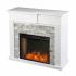 Bondale Smart Electric Fireplace w/ Faux Stone Surround