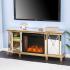 Toppington Mirrored Smart Fireplace - Gold