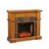 Cartwright Corner Convertible Smart Fireplace w/ Faux Stone Surround