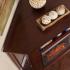 Claremont Smart Corner Fireplace w/ Storage- Cherry